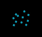 Конфетти бумажное 6x6мм голубое 1кг
