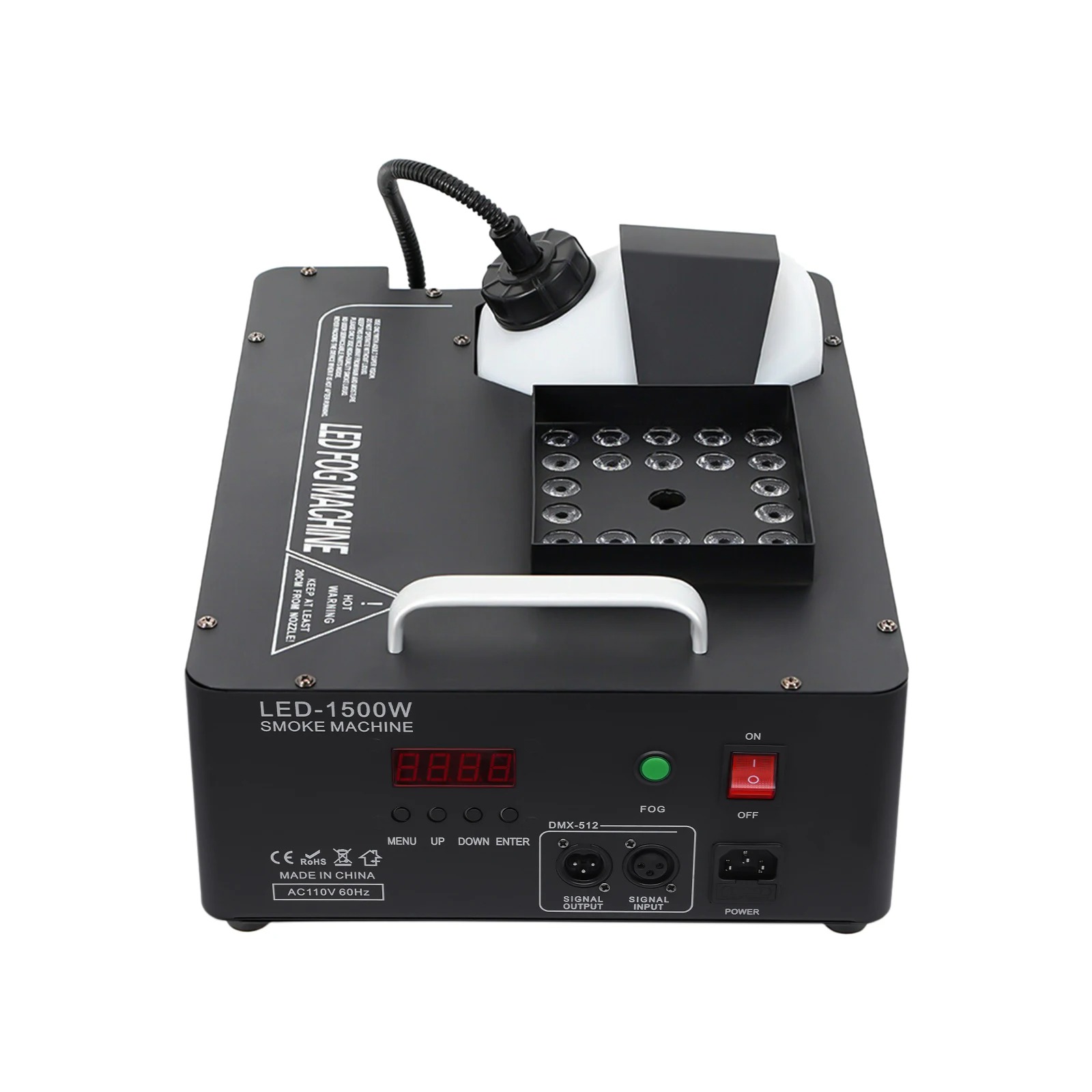 Вертикальный генератор дыма PartyMaker FOG-1500 с RGB подсветкой