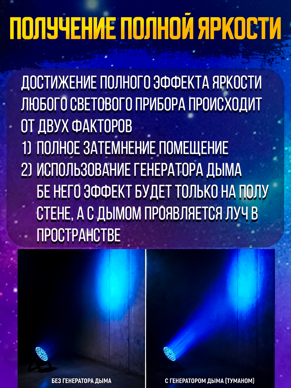 Светодиодный прожектор PartyMaker LED PAR 60x1.5W RGB мультичип