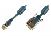 Кабель цифровой Metal Gold HDMI "папа" - DVI-D "папа" 10 м D8мм