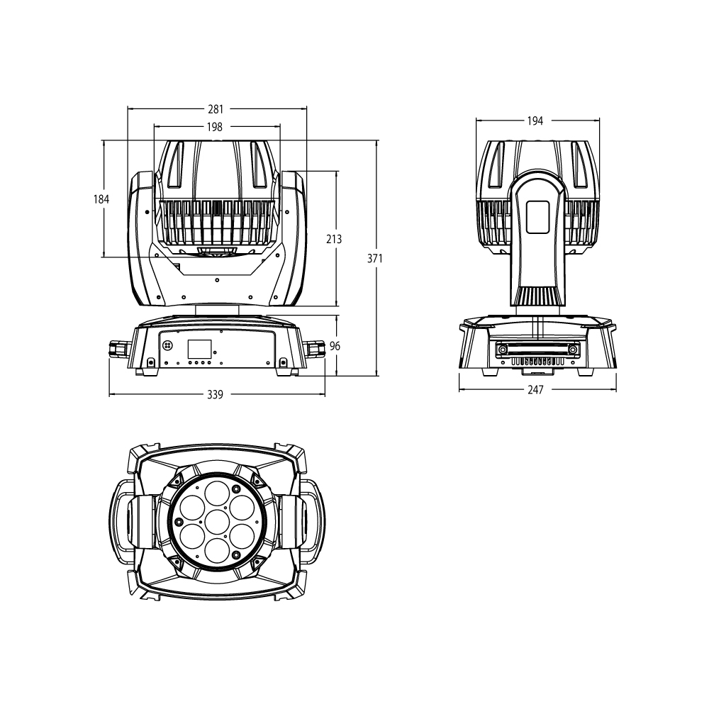 Вращающаяся голова INVOLIGHT LEDMH720W