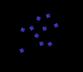 Конфетти бумажное 6x6мм синее 1кг