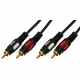 Кабель Plastic Gold 2xRCA "папа" - 2xRCA "папа" 2.0 м