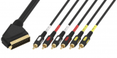 Кабель аудио видео Plastic Gold SCART "папа" - 6xRCA "папа" 1.5 м