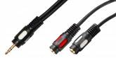 Разветвитель для наушников Plastic Gold 3.5 stereo Jack "папа" - 2x3.5 stereo Jack "мама" 0.3 м