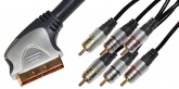 Кабель аудио видео Xtra Home Theatre SCART "папа" - 6xRCA "папа" 1.5 м