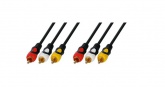 Кабель аудио видео Plastic Gold PRO 3xRCA "папа" - 3xRCA "папа" 5 м