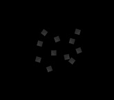 Конфетти бумажное 6x6мм черное 1кг