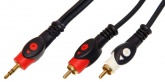 Кабель аудио Plastic Gold PRO 3.5 stereo Jack "папа" - 2xRCA "папа" 1.5 м