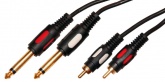 Кабель аудио Plastic Gold 2x6.3 mono Jack "папа" - 2xRCA "папа" 3 м