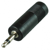 Переходник Jack 3.5 "папа" моно - Jack 6.3 "мама" моно, пластик