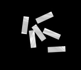 Конфетти металлизированное 17x55мм белое 1кг