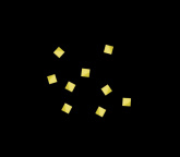 Конфетти бумажное 6x6мм желтое 1кг