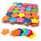 Конфетти бумажное цветы 4,1см разноцветные 1кг