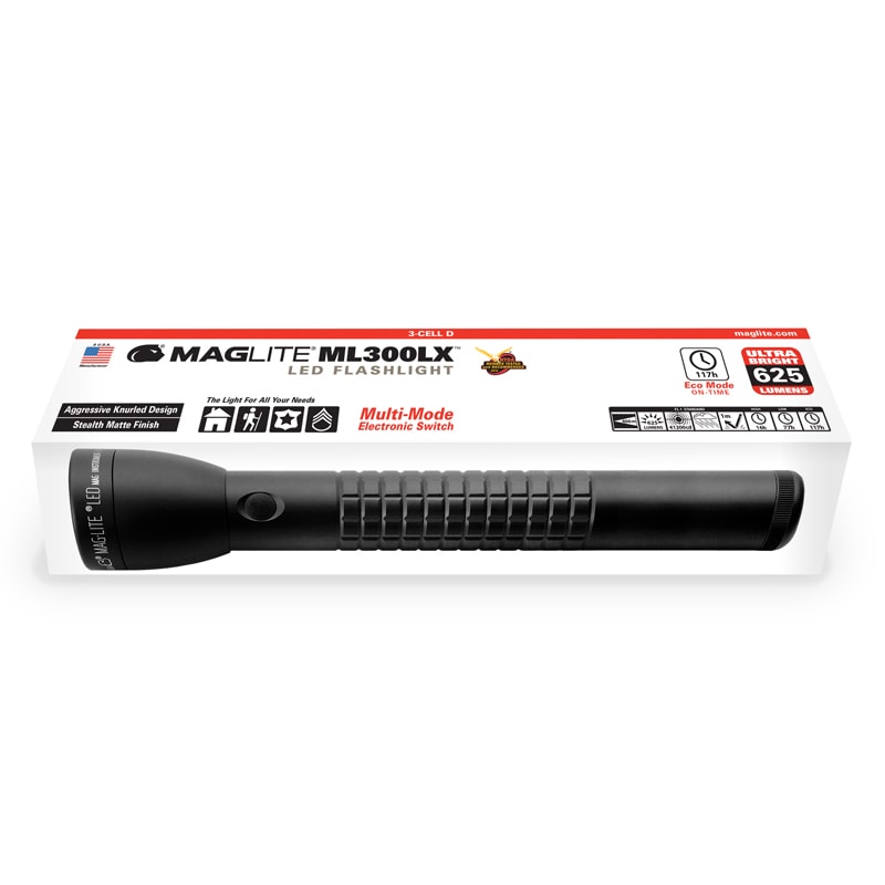 Фонарь-дубинка MAGLITE ML300LX 3G, 3D черный