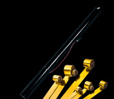 Ствол для конфетти пушки с серпантином золото 80см