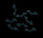 Конфетти бумажное летучие мыши 4,1см черные 1кг