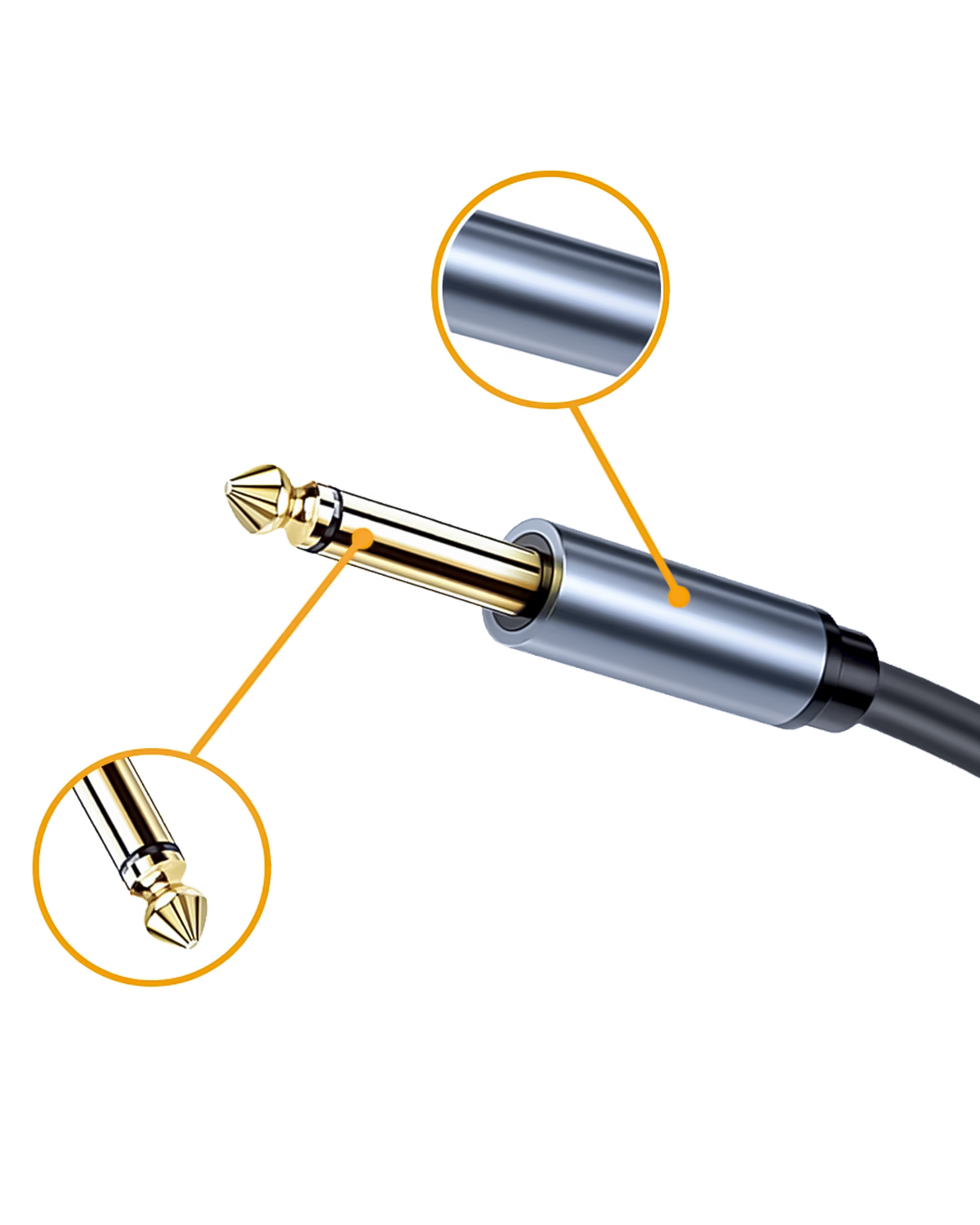 Инструментальный акустический кабель Jack 6.3mm Momo "шт" - "шт" 0.5 метров