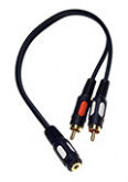 Кабель Plastic Gold 2xRCA "папа" - 1xRCA "мама" 0.3 м