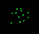 Конфетти бумажное 6x6мм темно-зеленое 1кг