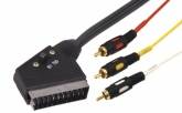 Кабель аудио видео Plastic Gold SCART "папа" - 3xRCA "папа" вход/выход 3 м