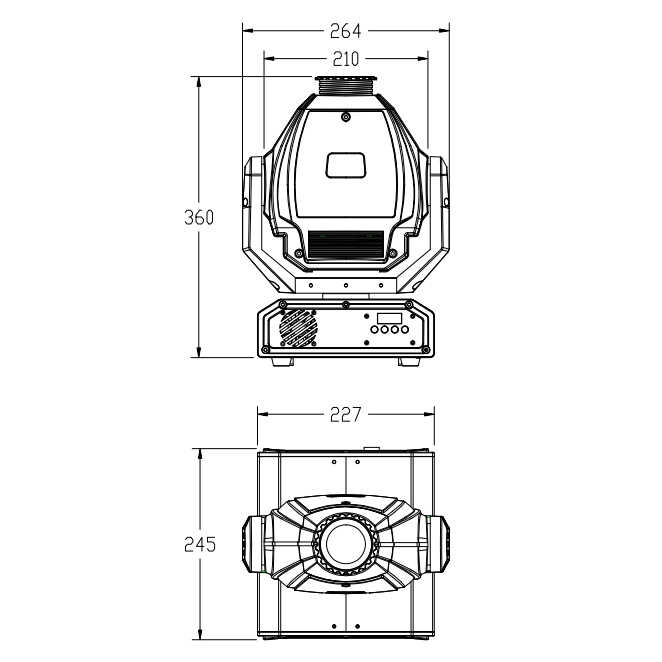 Вращающаяся голова INVOLIGHT LED MH60S