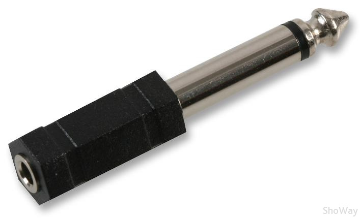Переходник Jack 6.3 "папа" моно - Jack 3.5 "мама" моно, пластик