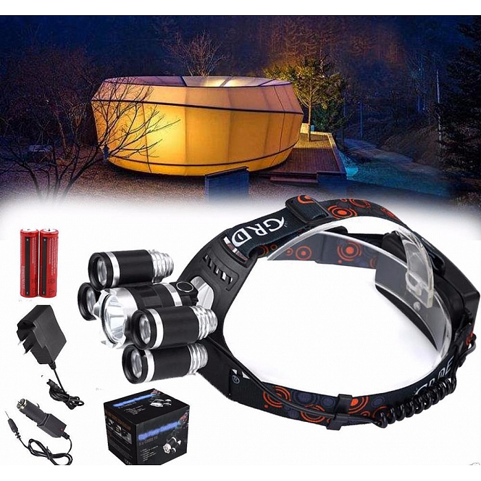 Мощный налобный фонарь Boruit QE-905 A