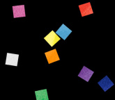 Конфетти бумажное 6x6мм разноцветное 1кг