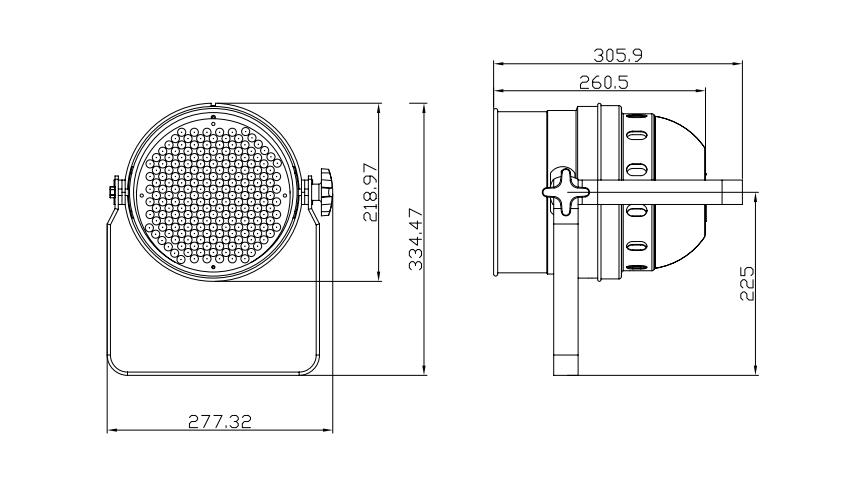 Прожектор INVOLIGHT LEDPAR64/BK
