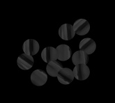 Конфетти фасованное металлизированное круги 15мм черные 50гр