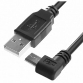 Кабель USB A "папа" - micro B "папа" угловой, 1 м