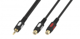 Кабель аудио Plastic Gold 3.5 stereo Jack "папа" - 2xRCA "мама" 0.3 м