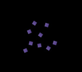 Конфетти бумажное 6x6мм фиолетовое 1кг