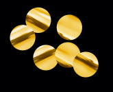 Конфетти фасованное металлизированное круги 4,1см золото 50гр