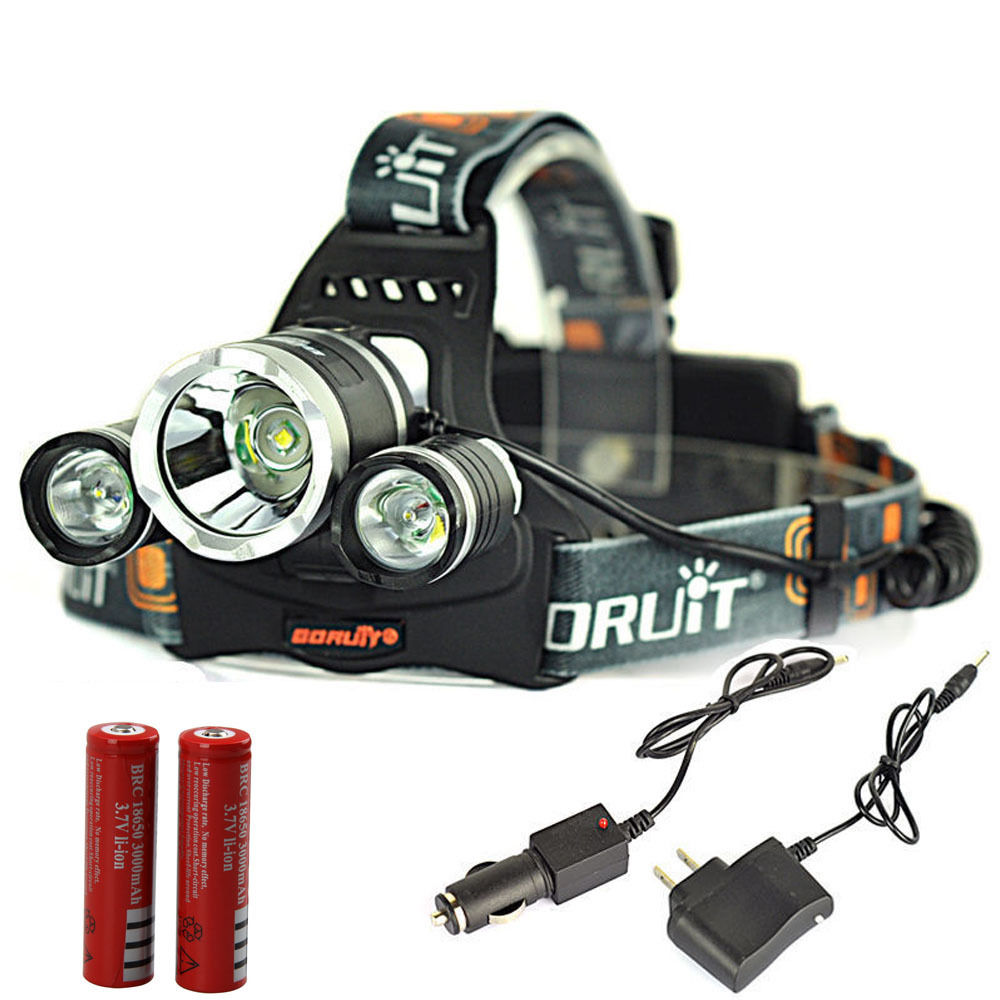 Мощный налобный фонарь Boruit RJ-6000