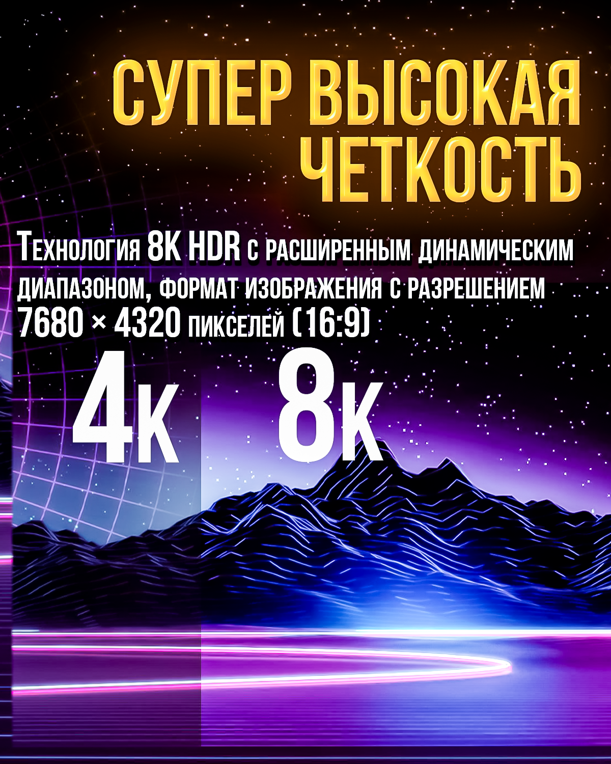 Цифровой видео кабель HDMI 8K версия 2.1 "шт" - "шт" 1 метр