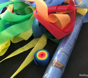 Серпантин бумажный 2,5см*20м радуга