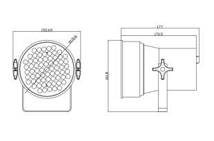 Прожектор INVOLIGHT LEDPAR36AL