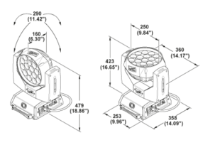 Вращающаяся голова Clay Paky A.leda Wash K10 CC