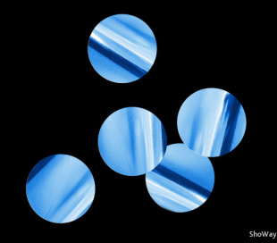 Конфетти металлизированное круги 4,1см голубые 1кг