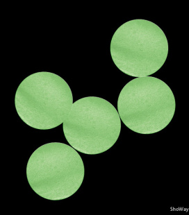 Конфетти бумажное круги 4,1см светло-зеленые 1кг