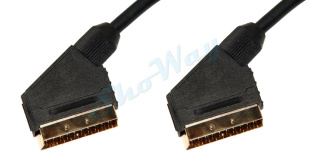 Кабель аудио видео Plastic Gold SCART "папа" - SCART "папа" 3.0 м