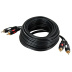 Шнур GOLD 2 RCA - 2 RCA, 1.5 м, черный