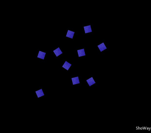 Конфетти бумажное 6x6мм синее 1кг