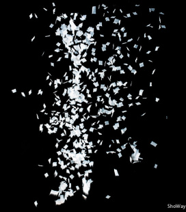 Конфетти бумажное снежные хлопья 10x10мм белое 1кг