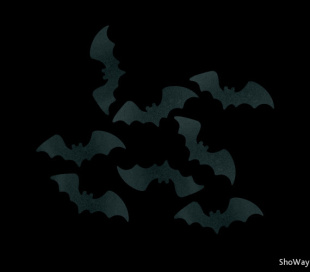 Конфетти бумажное летучие мыши 4,1см черные 1кг