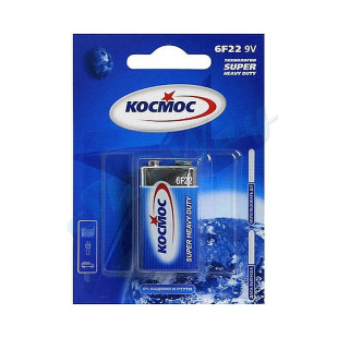 Батарейка КОСМОС 6F22 9V 1 шт.