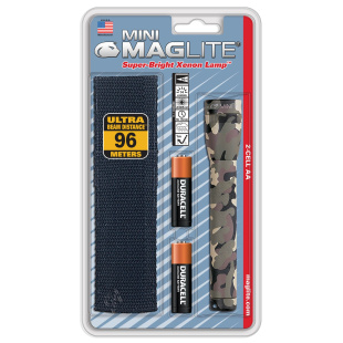 Фонарь MAGLITE Mini, 2АА, с чехлом, камуфляж