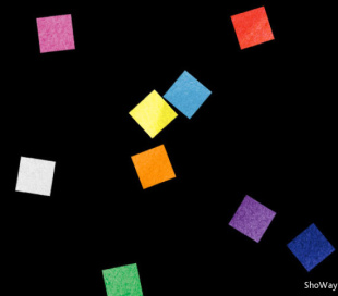 Конфетти бумажное 6x6мм разноцветное 1кг